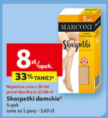 Skarpety damskie Marconi Shappaki 5-pak promocja w Auchan