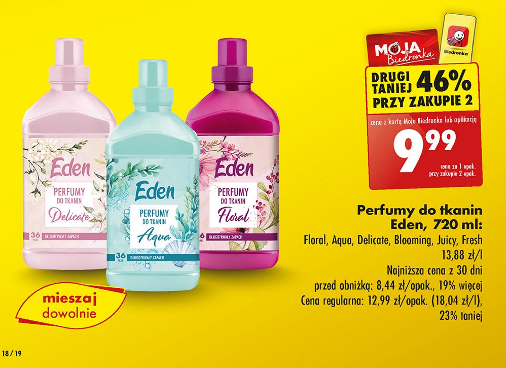 Perfumy do tkanin blooming Eden promocja w Biedronka