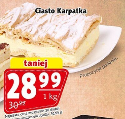 Ciasto Karpatka Cukiernia MAZURSKA promocja w Prim Market