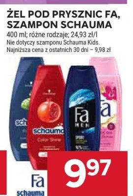Żel pod prysznic FA, Szampon Schauma promocja w Stokrotka