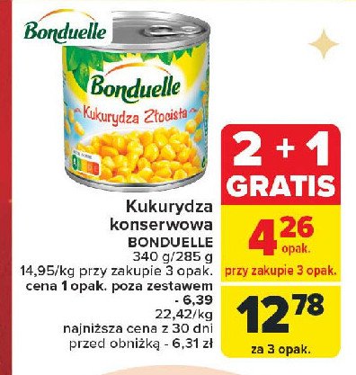 Kukurydza złocista Bonduelle promocja w Carrefour Market