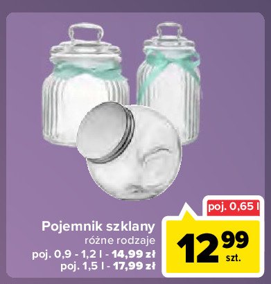 Pojemnik szklany 1.2 l promocja