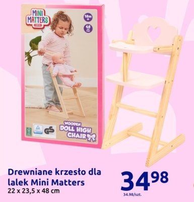 Drewniane krzesło dla lalek promocja w Action