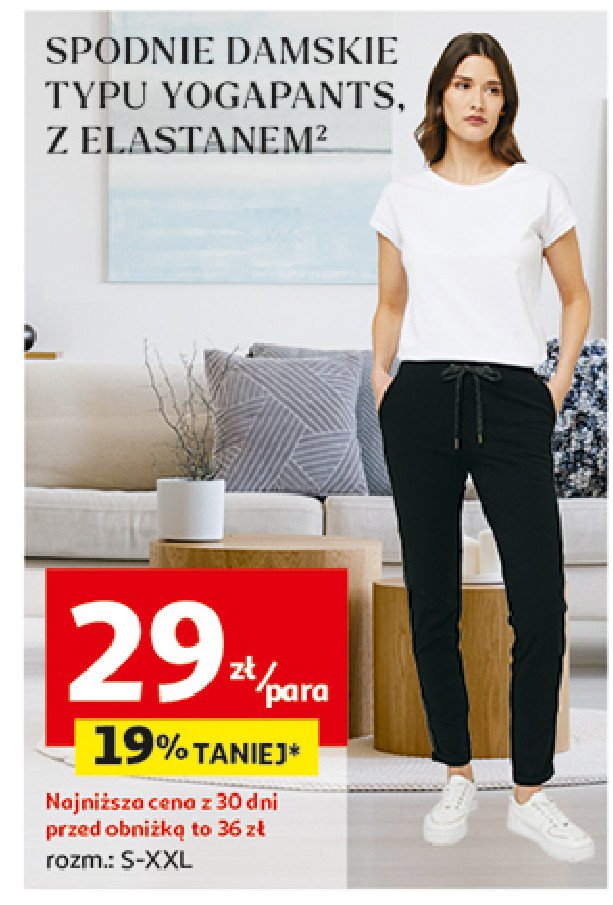 Spodnie damskie yogapants xs-xxl Auchan inextenso promocja