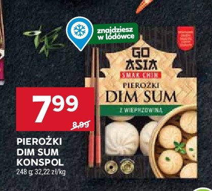 Pierożki dim sum z wieprzowiną Go asia promocja w Stokrotka