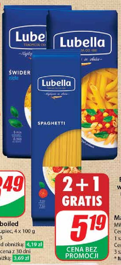 Makaron spaghetti Lubella makaron promocja w Dino