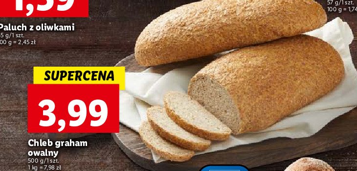 Chleb graham owalny Chrupiące z pieca promocja
