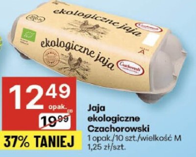 Jaja ekologiczne Czachorowski wielkość M promocja w Delikatesy Centrum