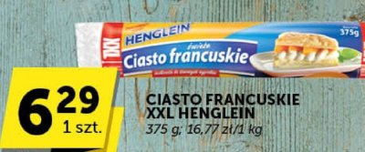 Ciasto francuskie XXL Henglein promocja w Euro Sklep