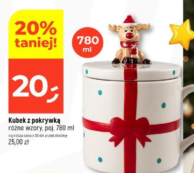 Kubek z pokrywką różne wzory 780 ml promocja w Dealz
