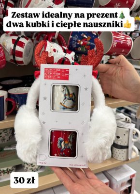 Zestaw kubków świątecznych z nausznikami  promocja w Pepco