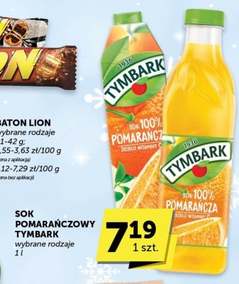 Sok pomarańczowy Tymbark kartonik promocja w Groszek