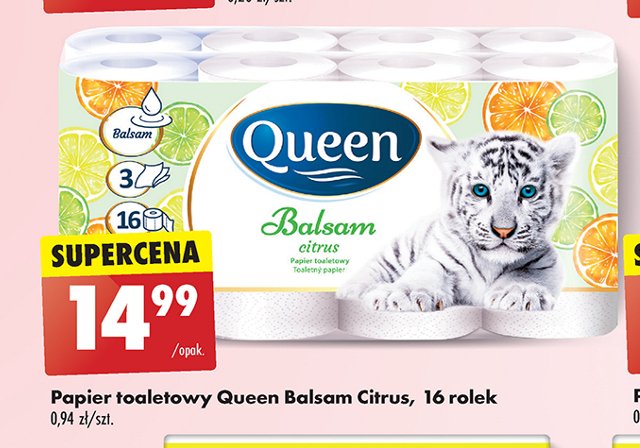 Papier toaletowy balsam citrus Queen promocja