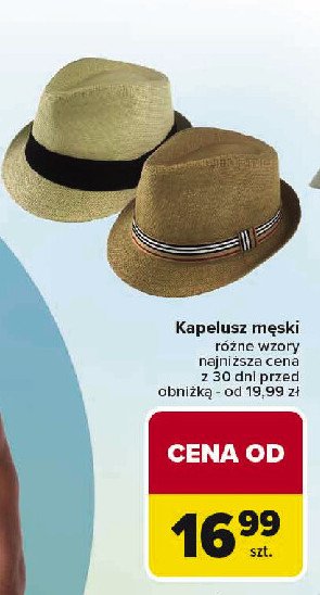 Kapelusz męski promocja w Carrefour