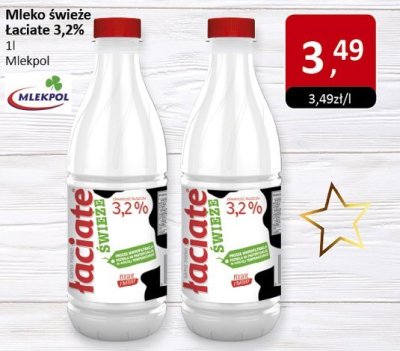 Mleko świeże Łaciate 3,2% 1l promocja w Market Point