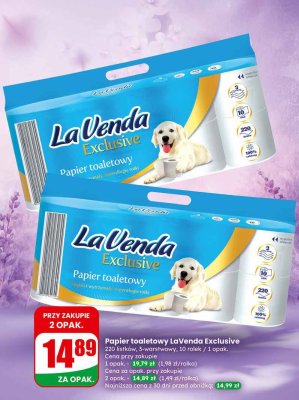 Papier toaletowy LaVenda Exclusive promocja w Dino
