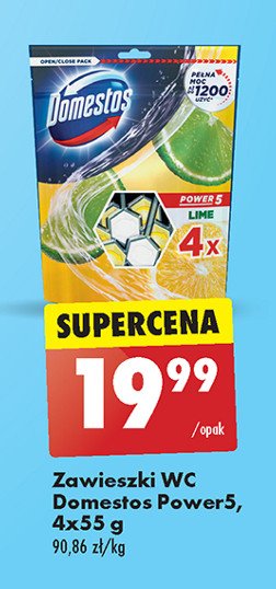 Kostka do wc lime Domestos power5 promocja