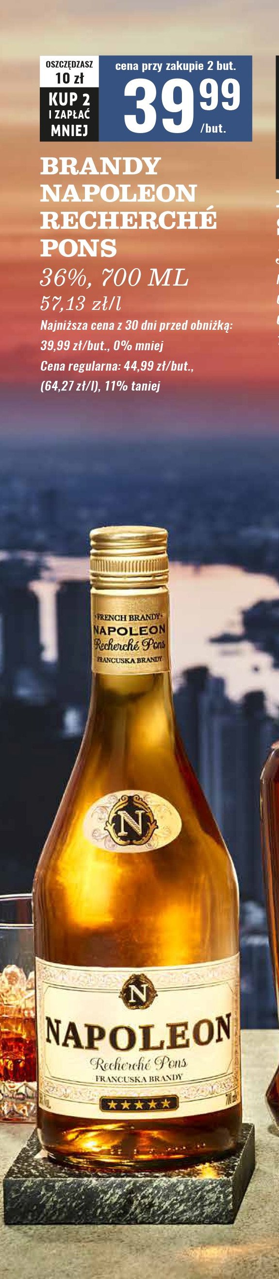 Brandy NAPOLEON RECHERCHE PONS promocja w Biedronka