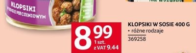 Klopsiki w sosie 400 g różne rodzaje Selgros promocja w Selgros