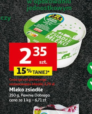Mleko zsiadłe Auchan pewni dobrego promocja