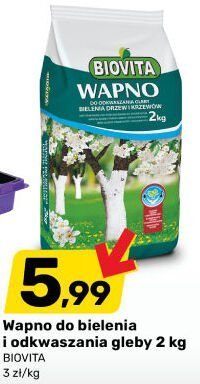 Wapno do bielenia i odkwaszania gleby BIOVITA 2 kg promocja w Bricomarche