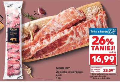 Żeberka wieprzowe paski 1 kg promocja w Kaufland