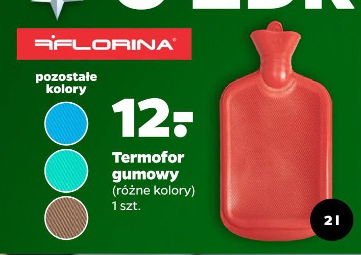 Termofor gumowy 2 l Florina (florentyna) promocja w Netto