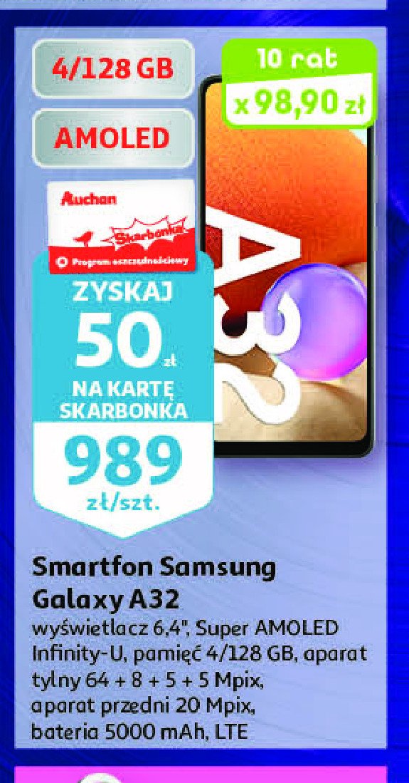 Smartfon a32 czarny Samsung galaxy promocja