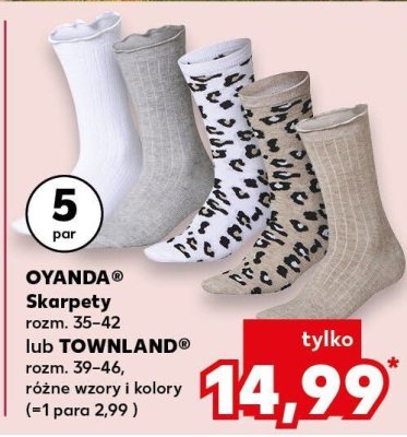 Skarpety OYANDA lub TOWNLAND 5 par promocja w Kaufland