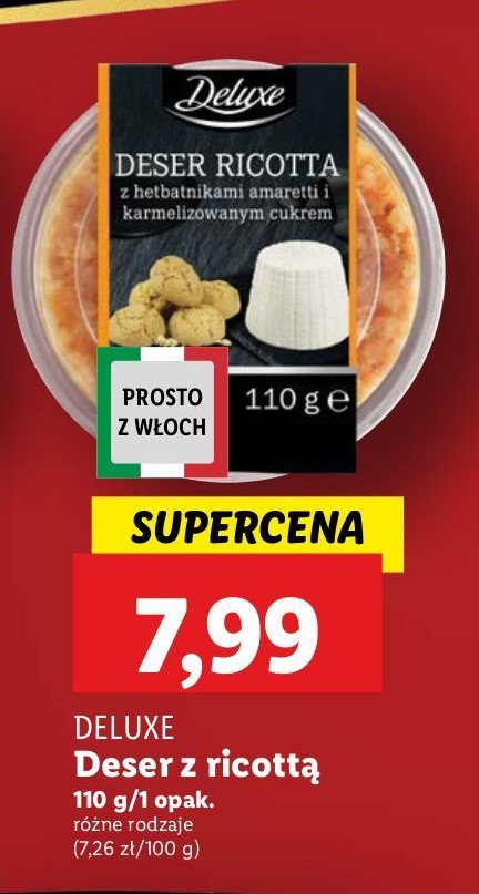 Deser ricotta z herbatnikami Deluxe promocja