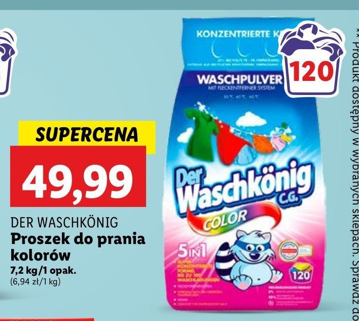 Proszek do prania color Der waschkonig promocja