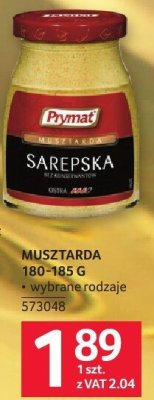 Musztarda Prymat Sarepska 180-185g promocja w Selgros
