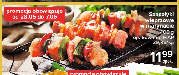 Szasz艂yki z szynki wieprzowej na grill w marynacie promocja