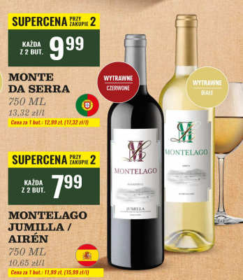 Wino Monte da Serra półwytrawne czerwone promocja w Biedronka