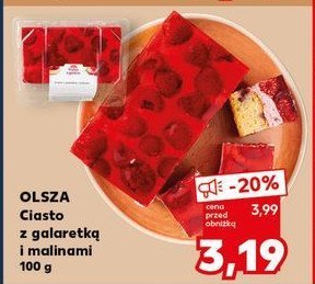 Ciasto z malinami Olsza promocja