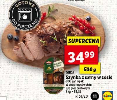 Szynka z sarny w sosie pieczeniowym Silesia duda promocja