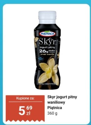Jogurt pitny Skyr waniliowy Piątnica promocja w Dino