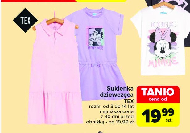 Sukienka dziewczęca 98-134 cm minnie Tex promocja