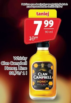 Whisky Clan Campbell Honey Lime 90 ml promocja w Prim Market