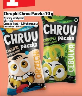 Chrupki Chruu Paczka 70 g promocja w TOPAZ