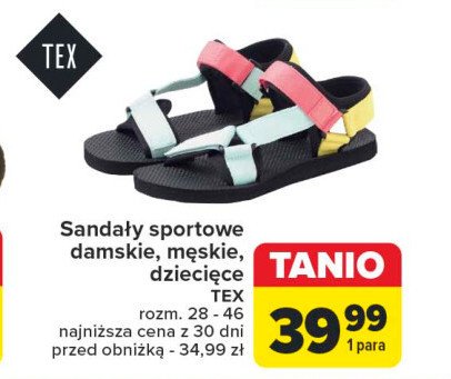 Sanda艂y sportowe m臋skie 28-46 Tex promocja