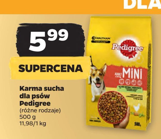 Karma dla psa z drobiem i warzywami Pedigree promocja