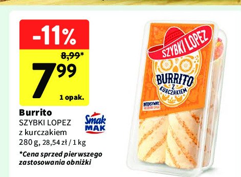 Buritto z kurczakiem SZYBKI LOPEZ promocja