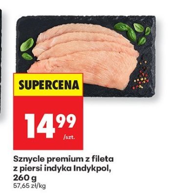 Sznycle premium z fileta z piersi indyka Indykpol, 260 g promocja w Biedronka