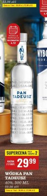 Wódka Pan Tadeusz 40%, 500 ml promocja w Biedronka