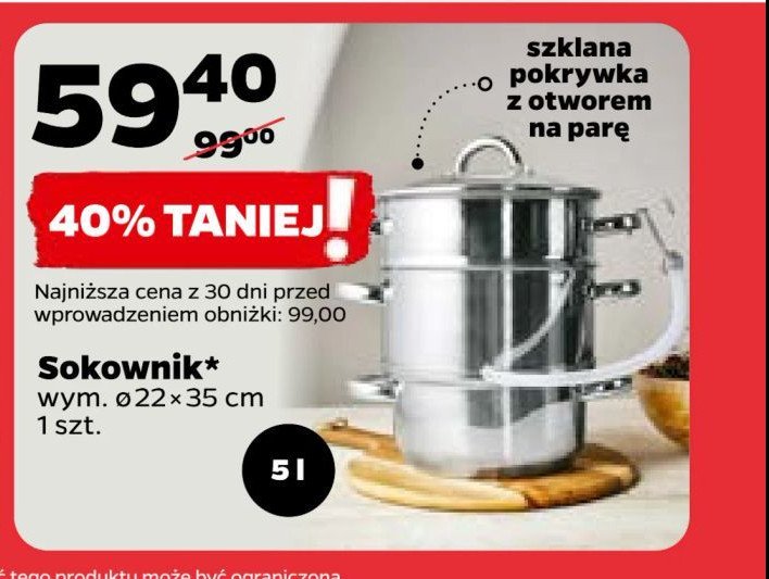 Sokownik 5 l promocja