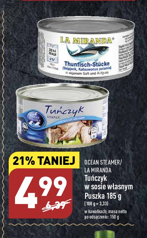 Tuńczyk w sosie własnym Ocean steamer promocja