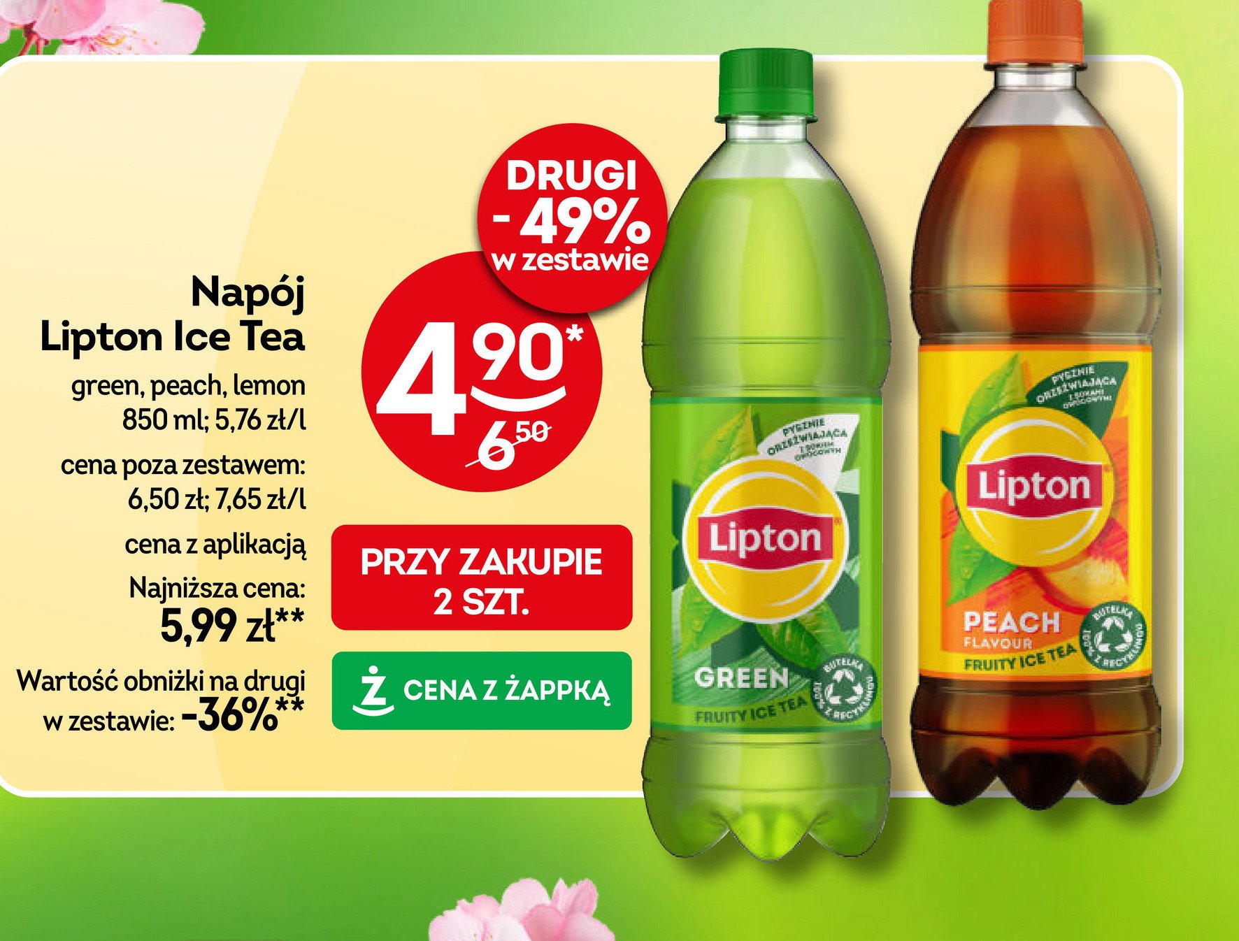 Herbata mrożona peach Lipton ice tea promocja w Żabka