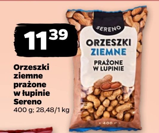 Orzeszki ziemne prażone w łupinie Sereno promocja