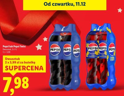 Napój gazowany Pepsi Twist 2 x 1 l promocja w Lidl